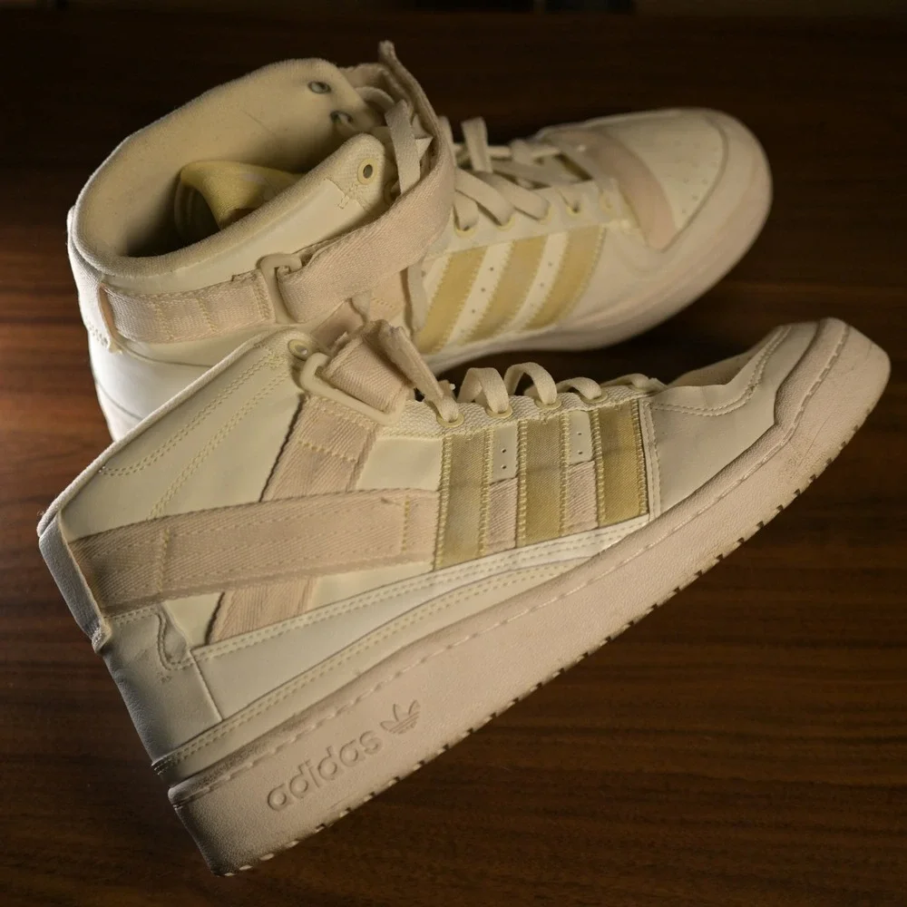 Adidas Forum Mid Parley Mens Sneakers Cream White GV7616 Size 13